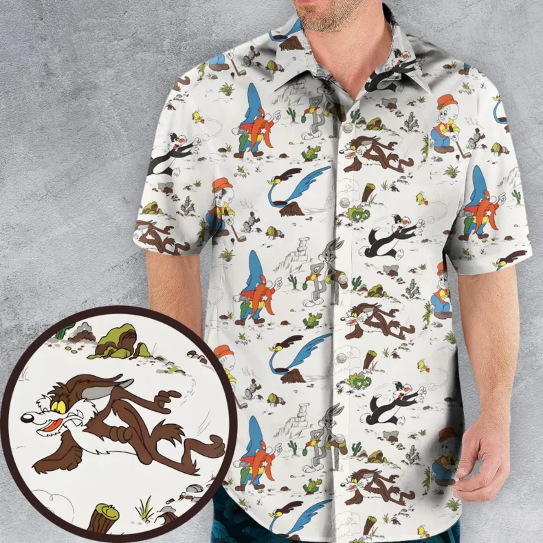 Retro Bugs Looney Tunes Hawaiian Shirt