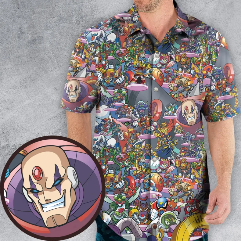 Retro Gaming Megaman Hawaiian Shirt