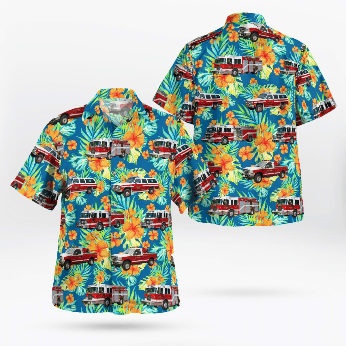 Rexford, New York, Rexford Fire Department Hawaiian Shirt - Gifts For Firefighters In Rexford, NY