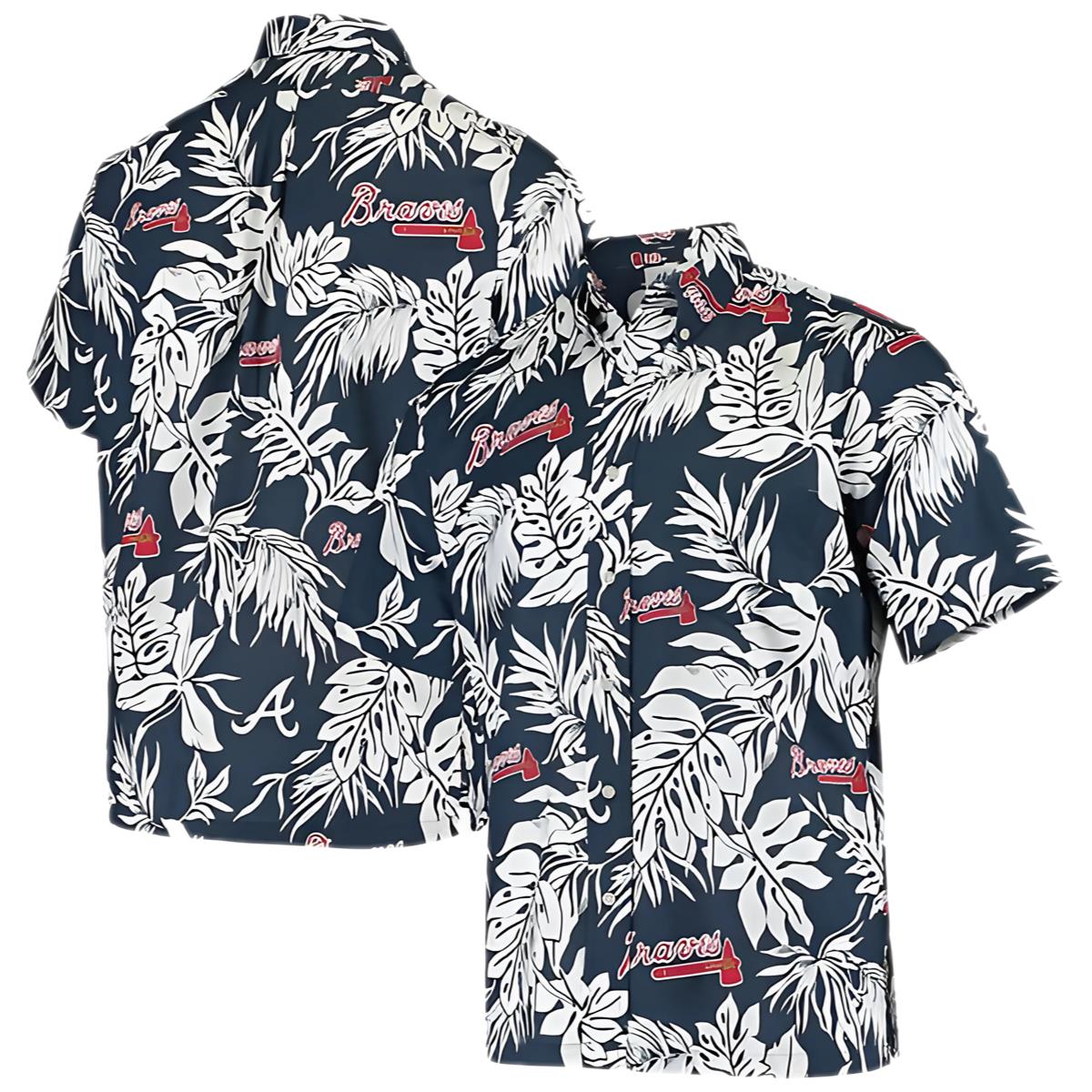 Reyn Spooner Navy Atlanta Braves Aloha