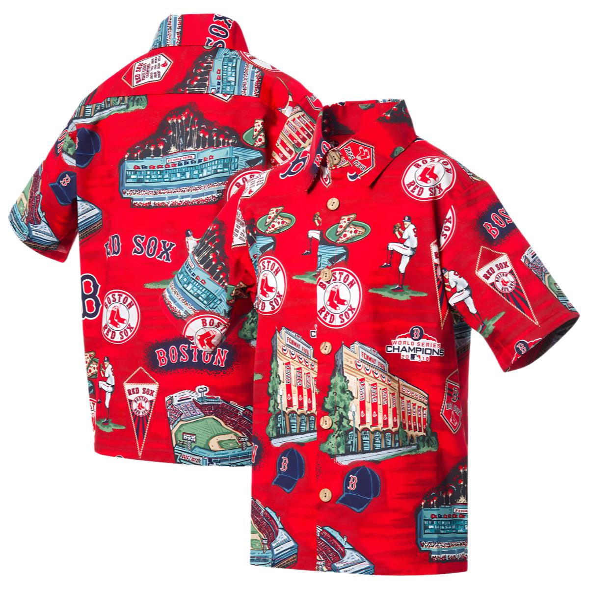 Reyn Spooner Scenic Boston Red Sox Hawaiian Shirt Button-down Shirt