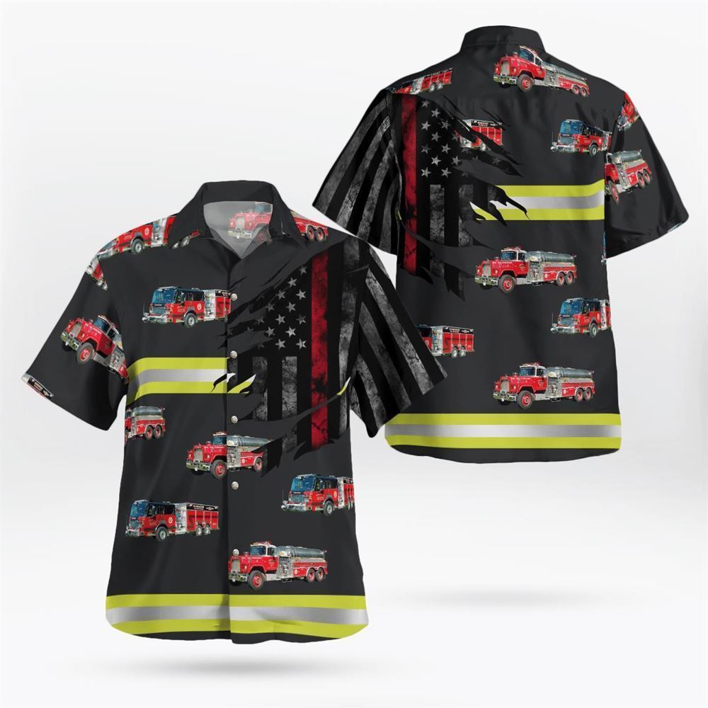 Ringwood, New Jersey, Ringwood Borough Volunteer Fire Company #1 Hawaiian Shirt - Gifts For Firefighters In Ringwood, NJ