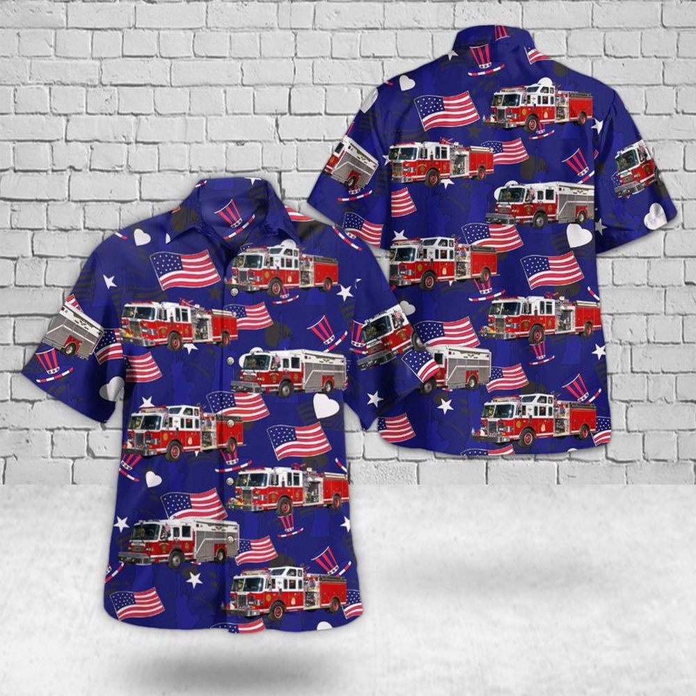 Rochelle Park, New Jersey, Rochelle Park Fire Department Hawaiian Shirt, 4th Of July Hawaiian Shirt, 4th Of July Shirt
