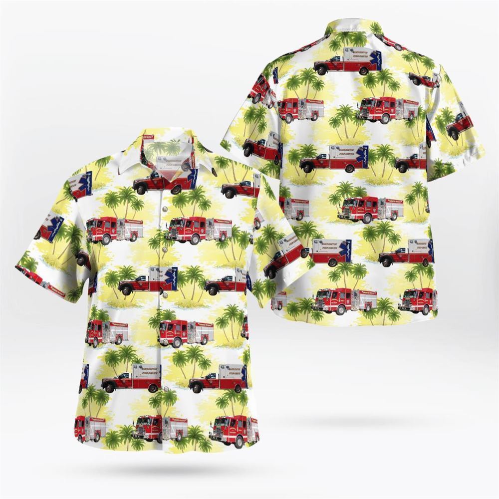 Rochester New York Rochester Fire Department Hawaiian Shirt - Gifts For Firefighters In New York