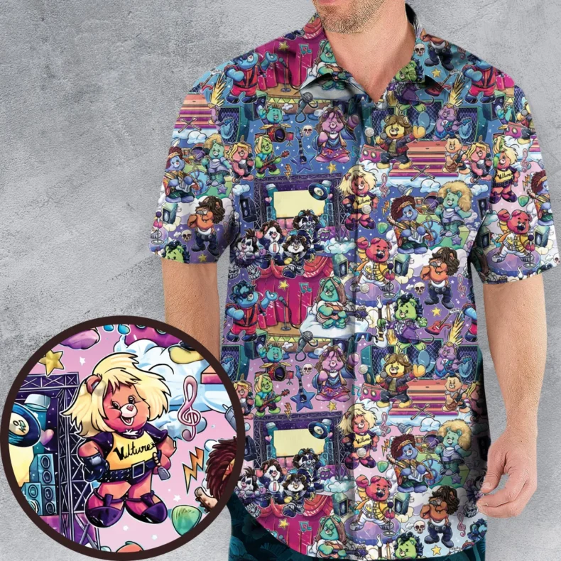 Rockerbears Care Bears And Heavy Metal Bands Mashup Hawaiian Shirt