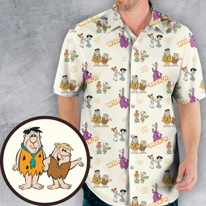 Rock'n The Flintstones Hawaiian Shirt