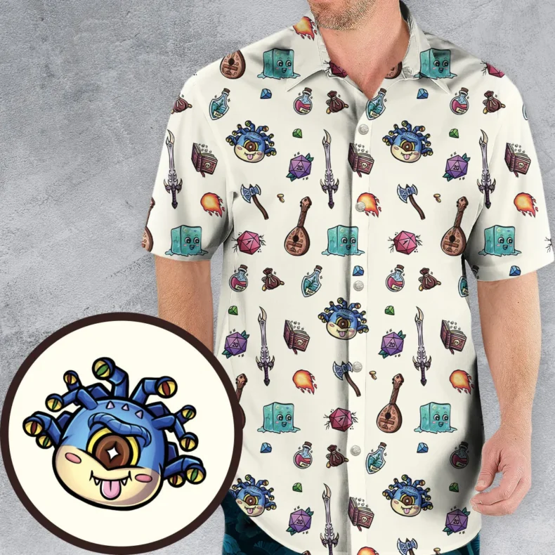RPG Classics Pack DnD Hawaiian Shirt
