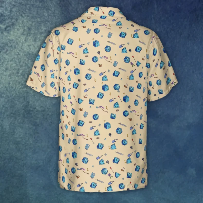 RPG DND Dices Pattern Hawaiian Shirt