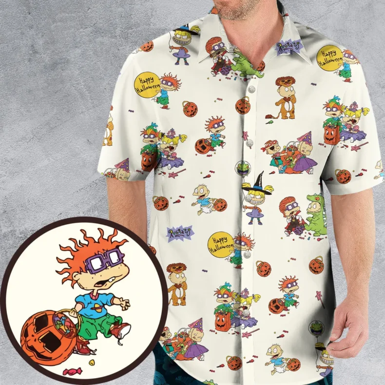 Rugrats Happy Halloween Pattern Hawaiian Shirt