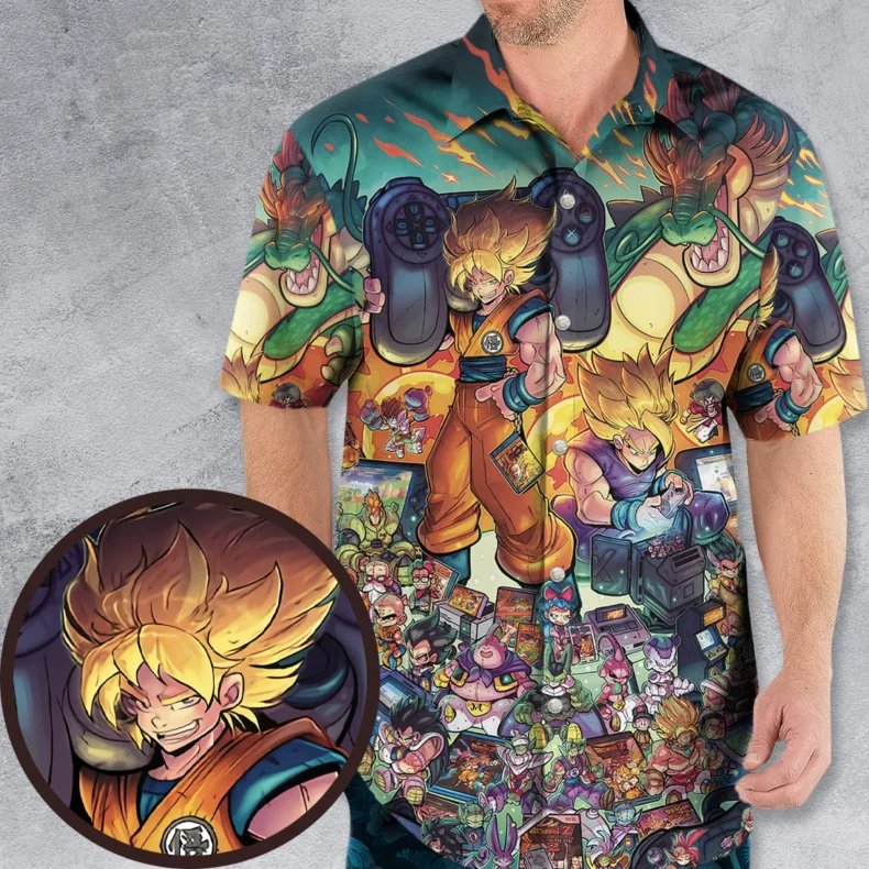 Saiyan Swag Dragon Ball Hawaiian Shirt
