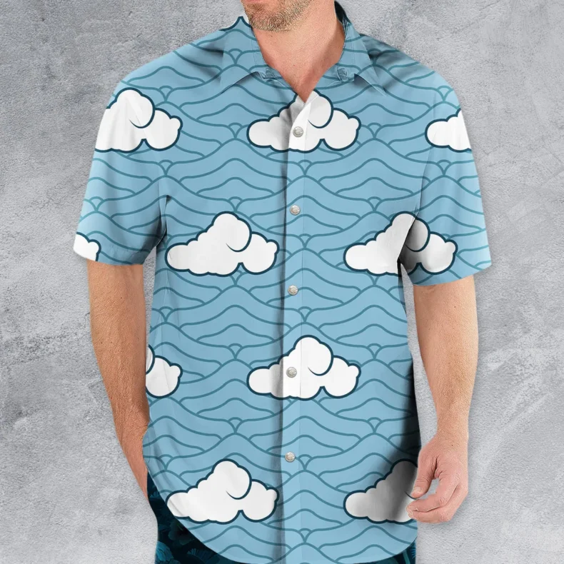 Sakonji Urokodaki Demon Slayer Button Up Hawaiian Shirt