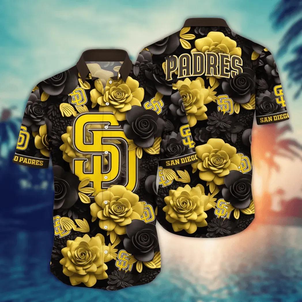 San Diego Padres MLB Flower Aloha Hawaiian Shirt 18, MLB Hawaiian Shirt