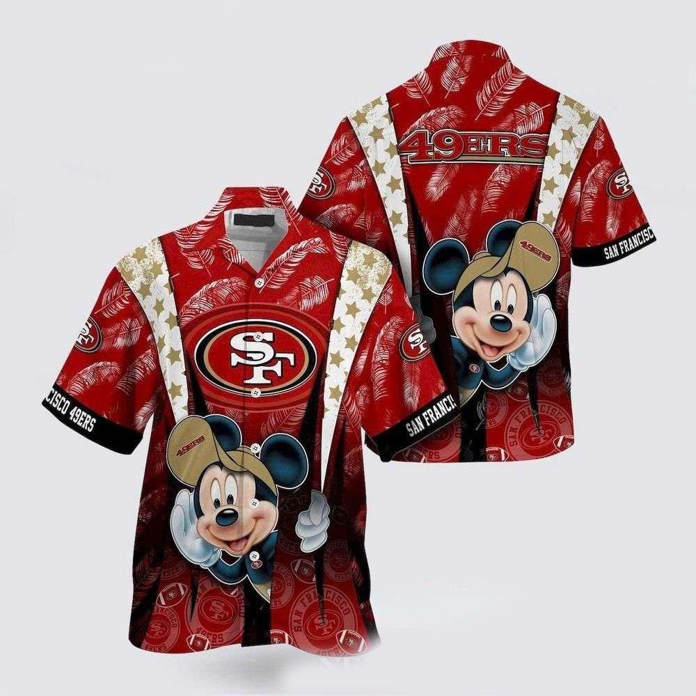 San Francisco 49ers Mickey's Tropical Touchdown Hawaiian Shirt