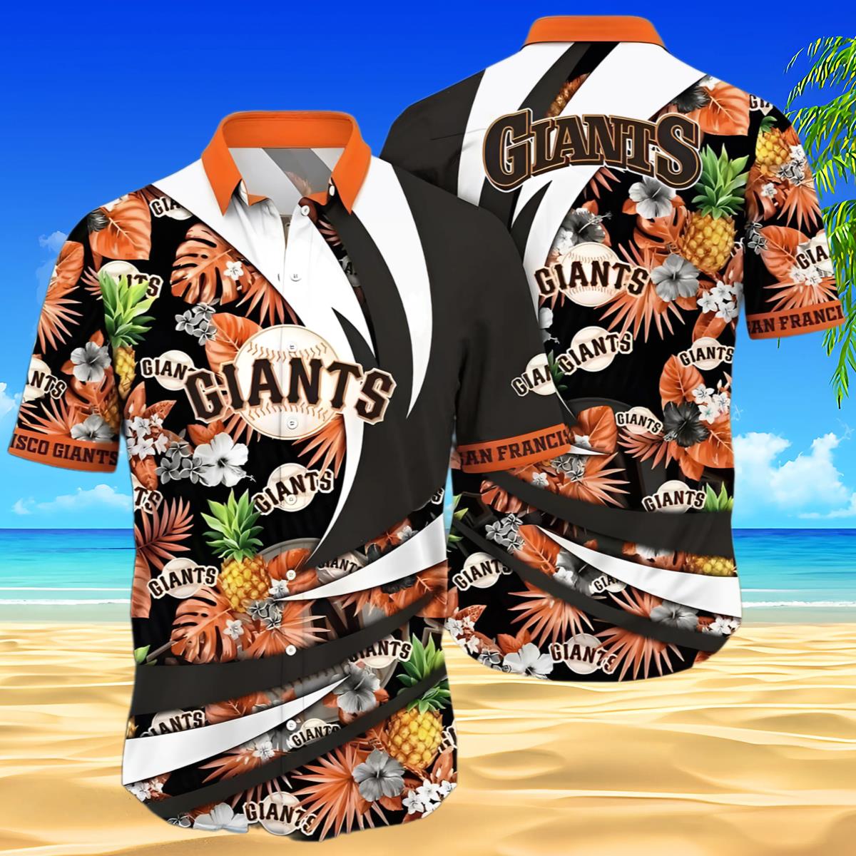 San Francisco Giants Pineapple Tropical Hawaiian Shirt