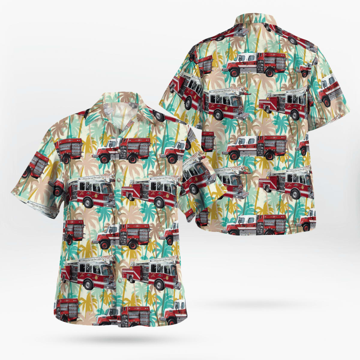 Santa Fe Fire Department, New Mexico Fleet Hawaiian Shirt - Gifts For Firefighters In Santa Fe, NM
