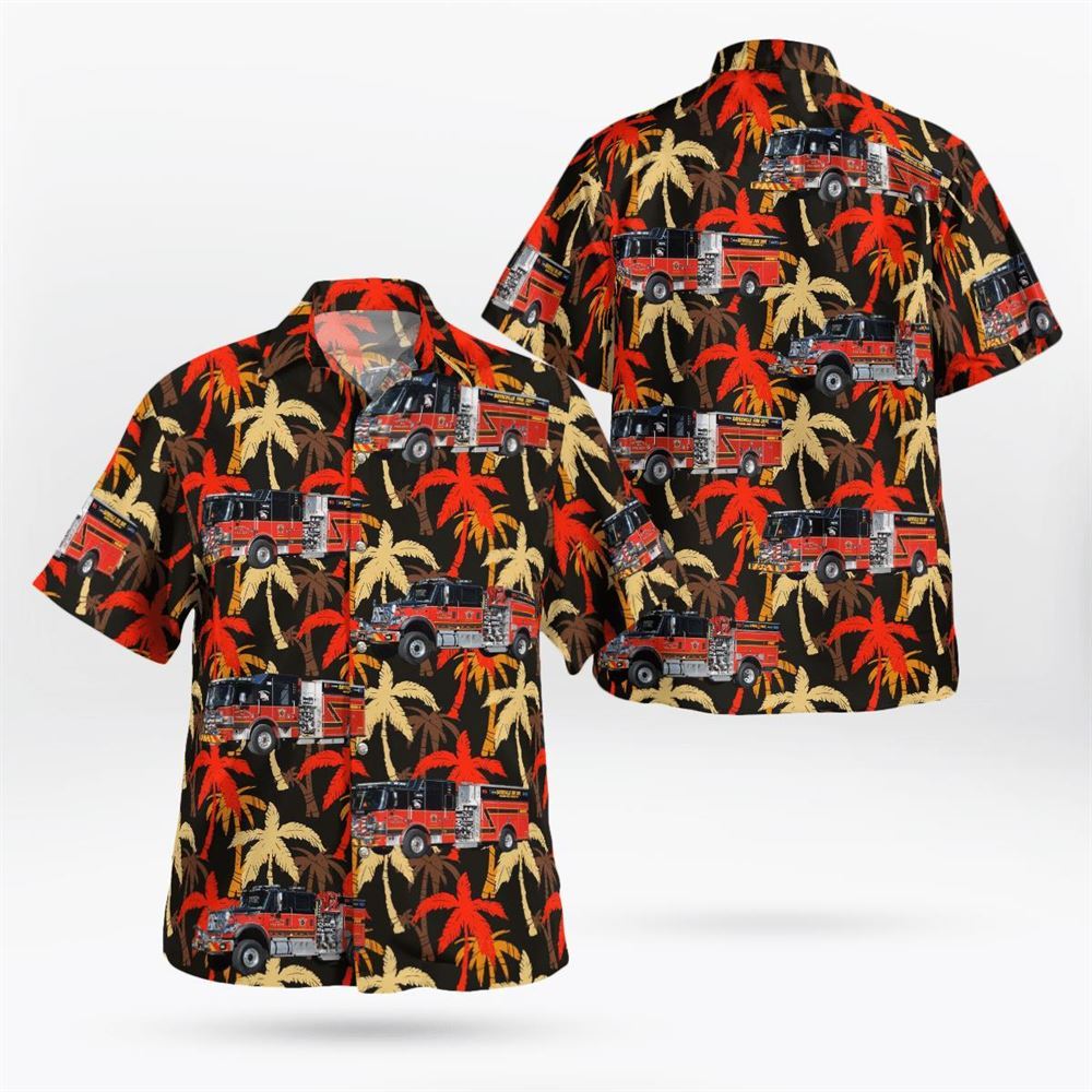 Sayreville, New Jersey, Sayreville Fire Department Melrose Hose Company No.1 Hawaiian Shirt - Gifts For Firefighters In Sayreville, NJ