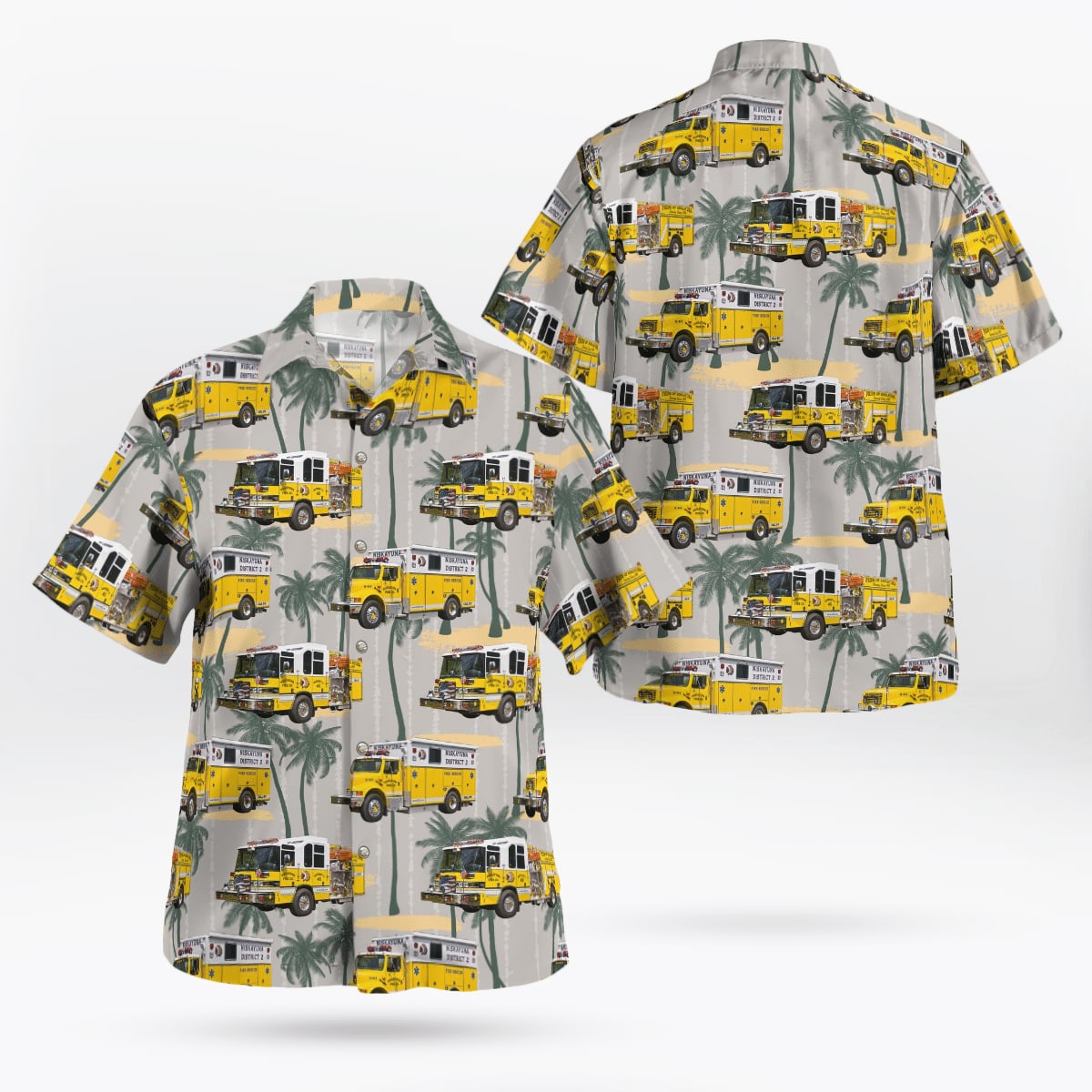 Schenectady, New York, Niskayuna Fire District #2 Hawaiian Shirt - Gifts For Firefighters In Schenectady, NY