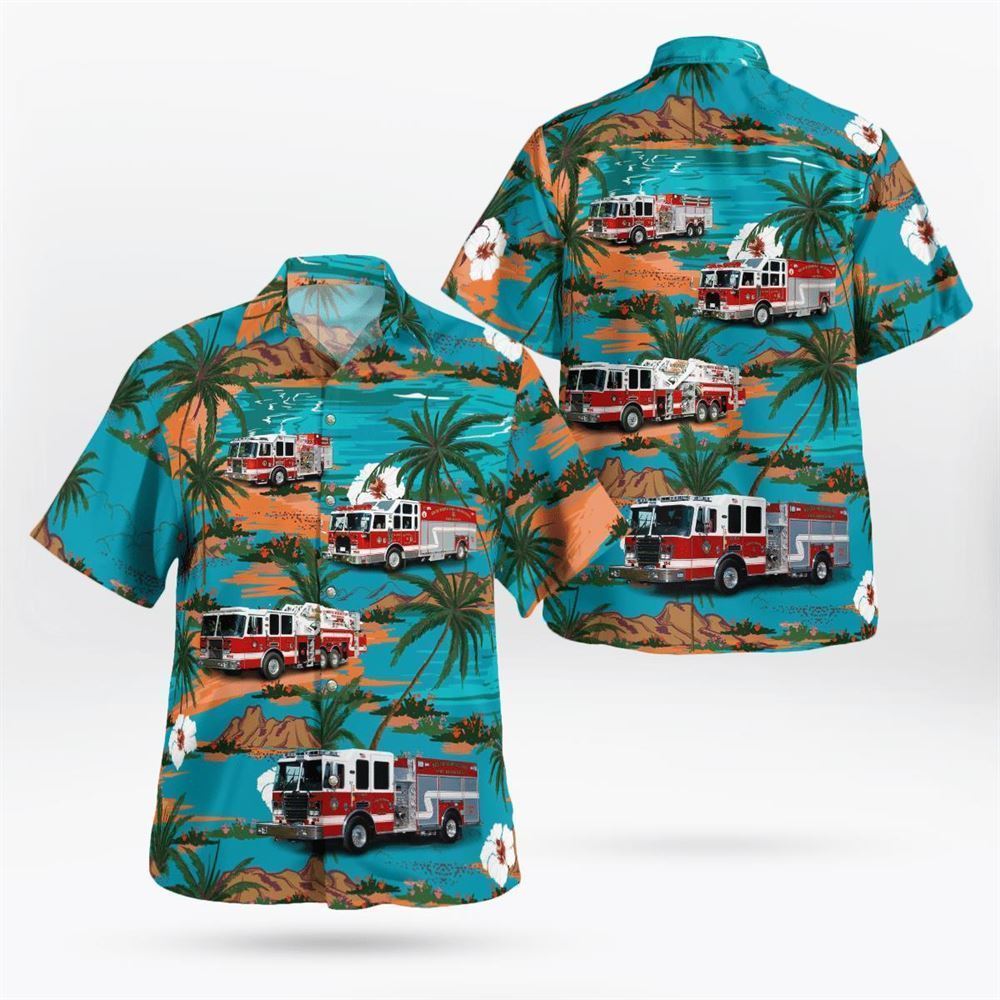 Schenectady, New York, South Schenectady Fire Dept Hawaiian Shirt - Gifts For Firefighters In Schenectady, NY