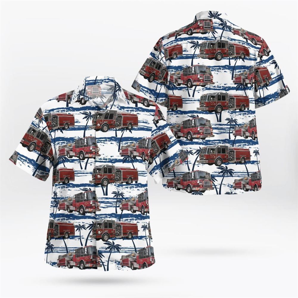 Schenectady, NY, Stratton ANG Base Fire Department Hawaiian Shirt - Gifts For Firefighters In Schenectady