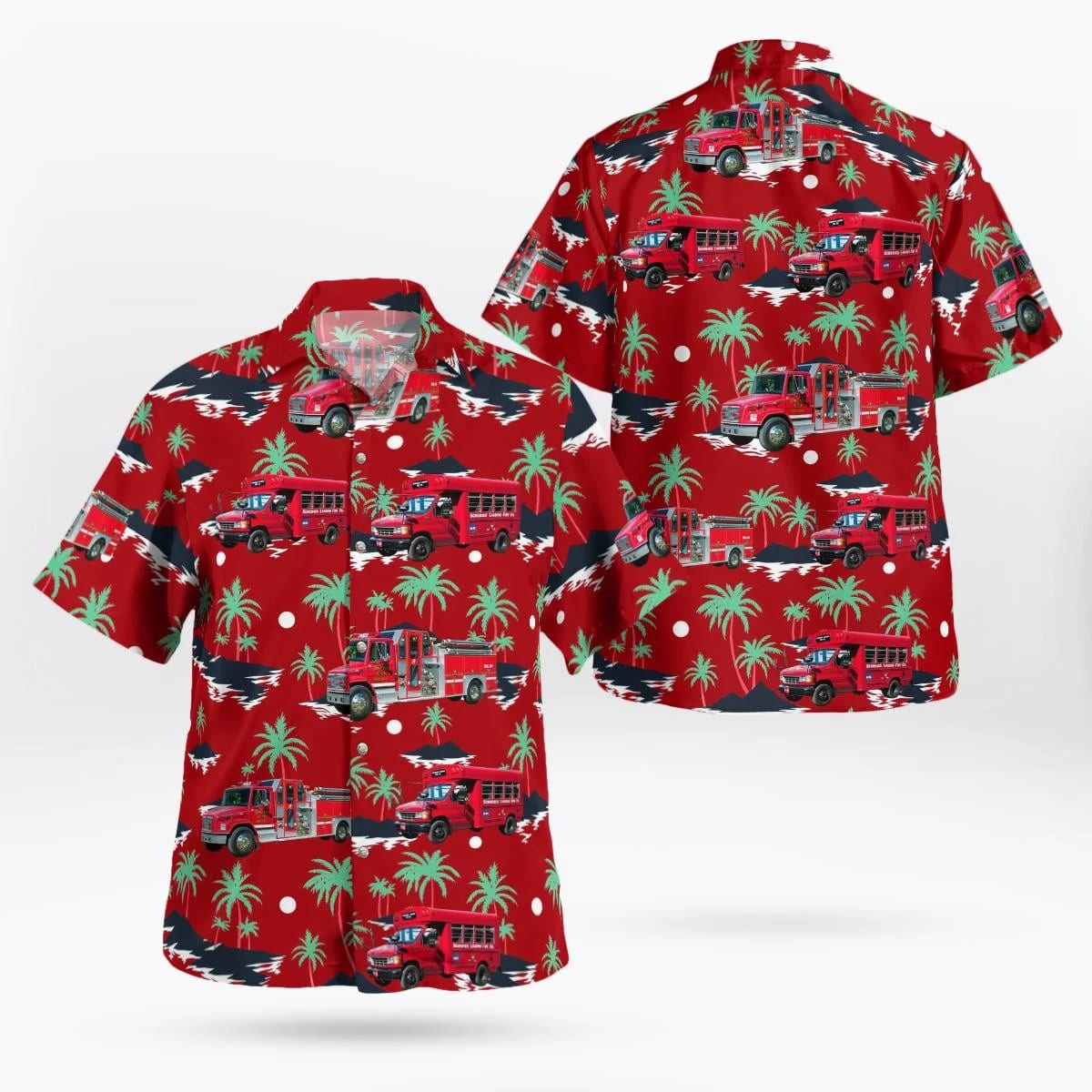Schodack Landing, New York, Schodack Landing Fire Department Hawaiian Shirt - Gifts For Firefighters In Schodack Landing, NY