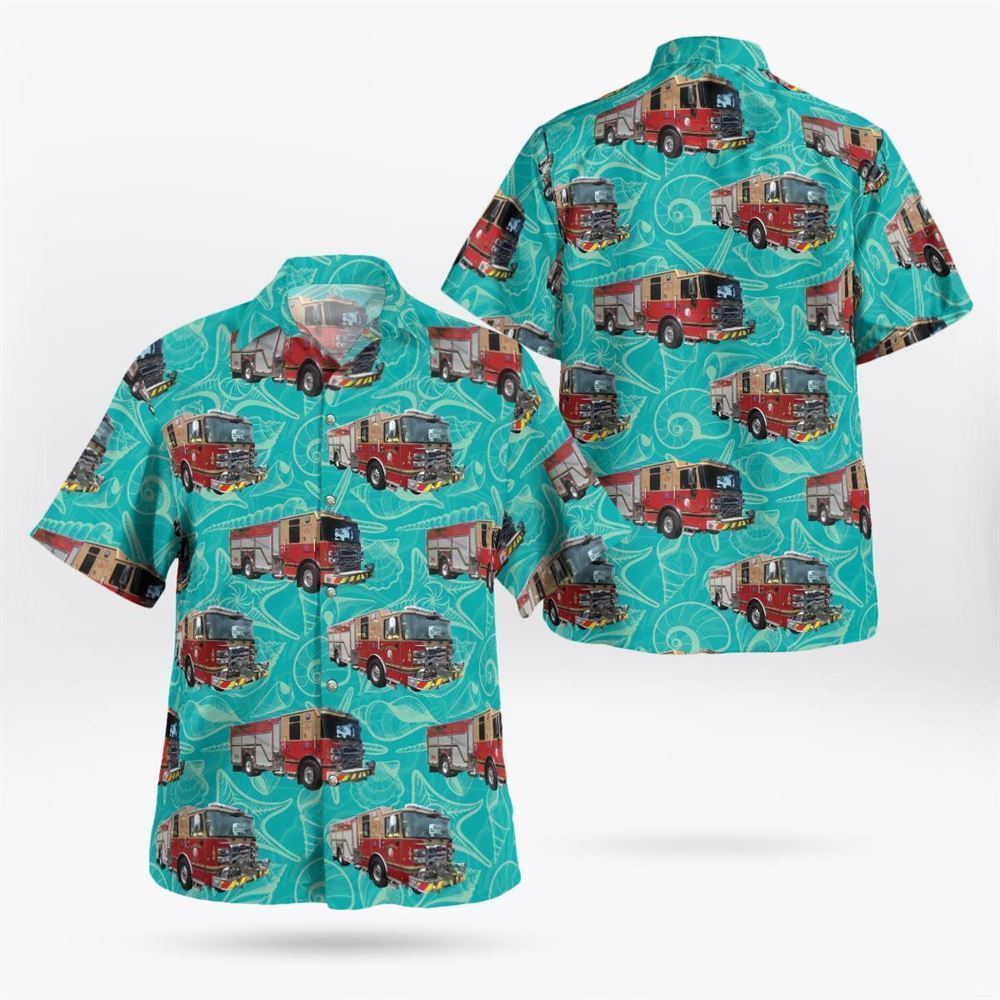 Sea Breeze Fire Department, Irondequoit, New York Hawaiian Shirt - Gifts For Firefighters In Sea Breeze, NY