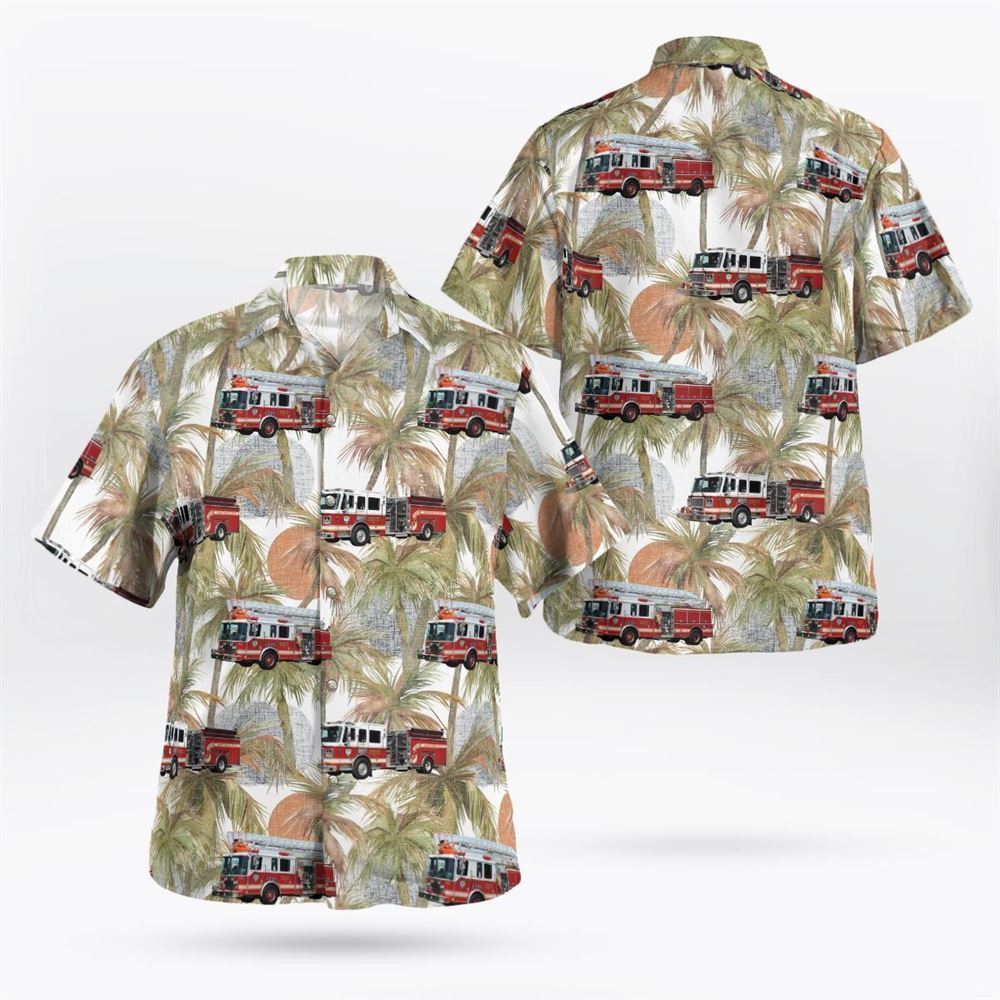 Seaside Park Fire Company Station 45, Seaside Park, New Jersey Hawaiian Shirt - Gifts For Firefighters In Seaside Park, NJ