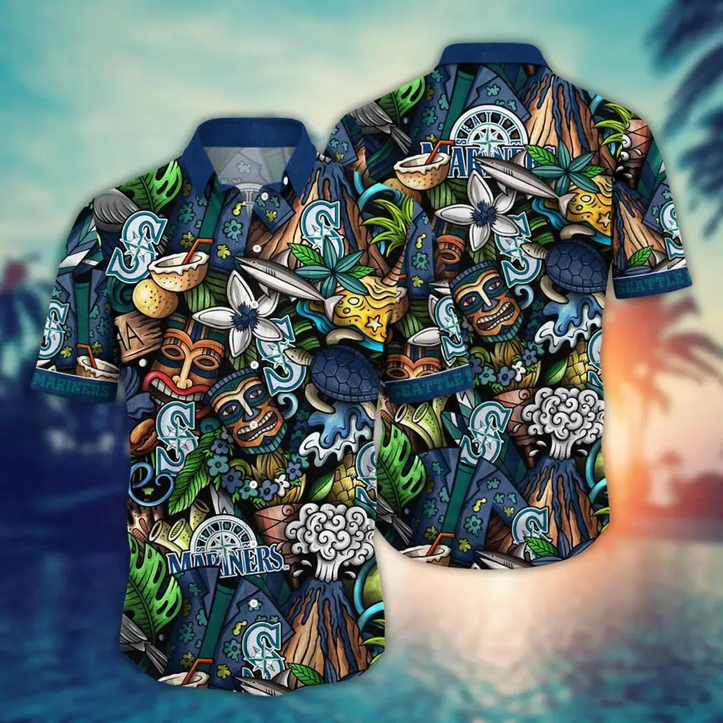 Seattle Mariners MLB Flower Aloha Hawaiian Shirt 4, MLB Hawaiian Shirt