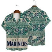 Seattle Mariners Tropical Palms Hawaiian Shirt