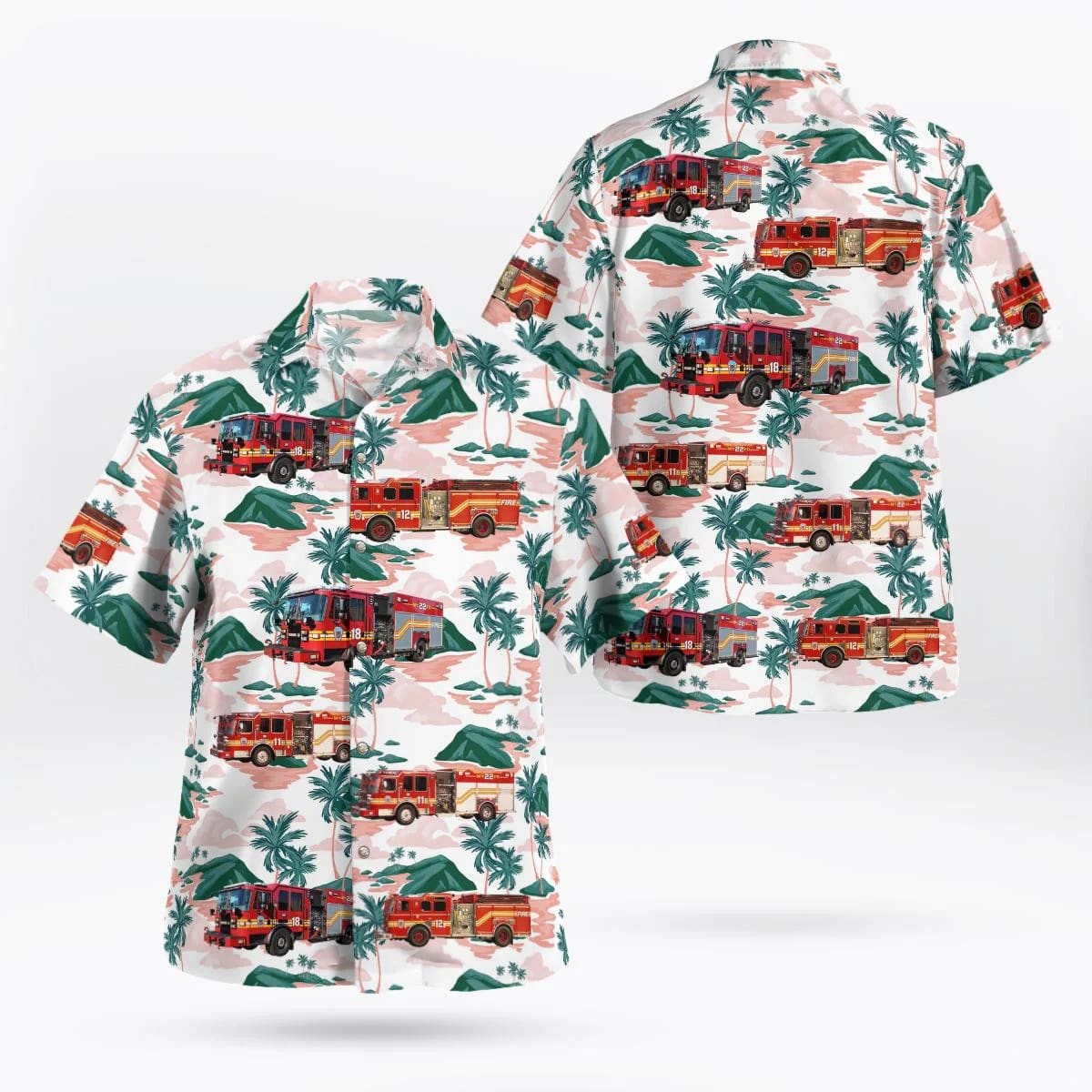 Sewell, New Jersey, Mantua Township Fire Department Hawaiian Shirt - Gifts For Firefighters In Sewell, NJ