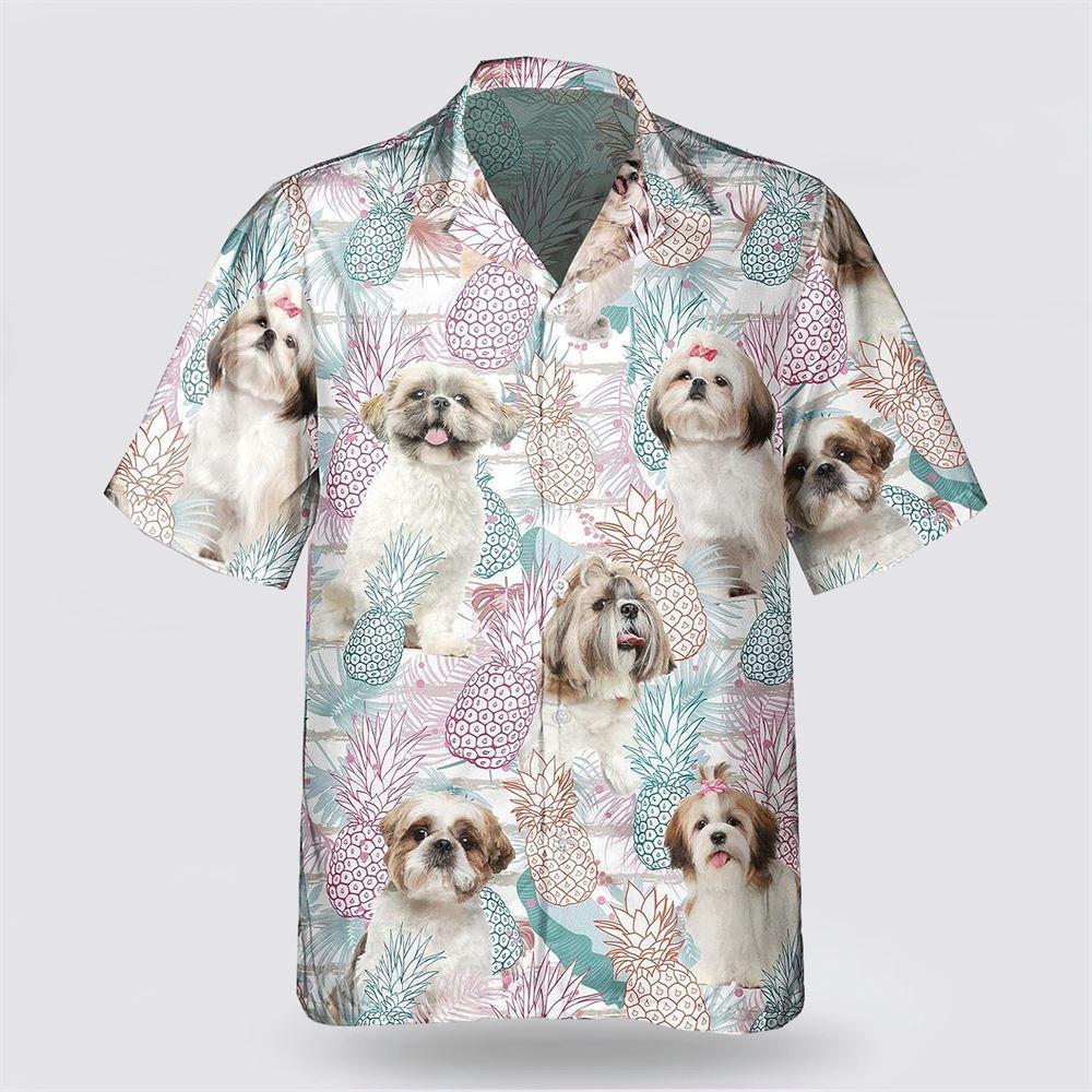 Shih Tzu Pineapple Pattern Hawaiian Shirt - Gift For Dog Lover