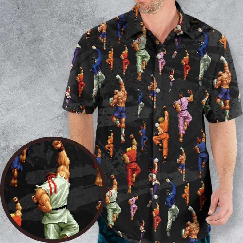 Shoryuken Street Fighters Hawaiian Shirt
