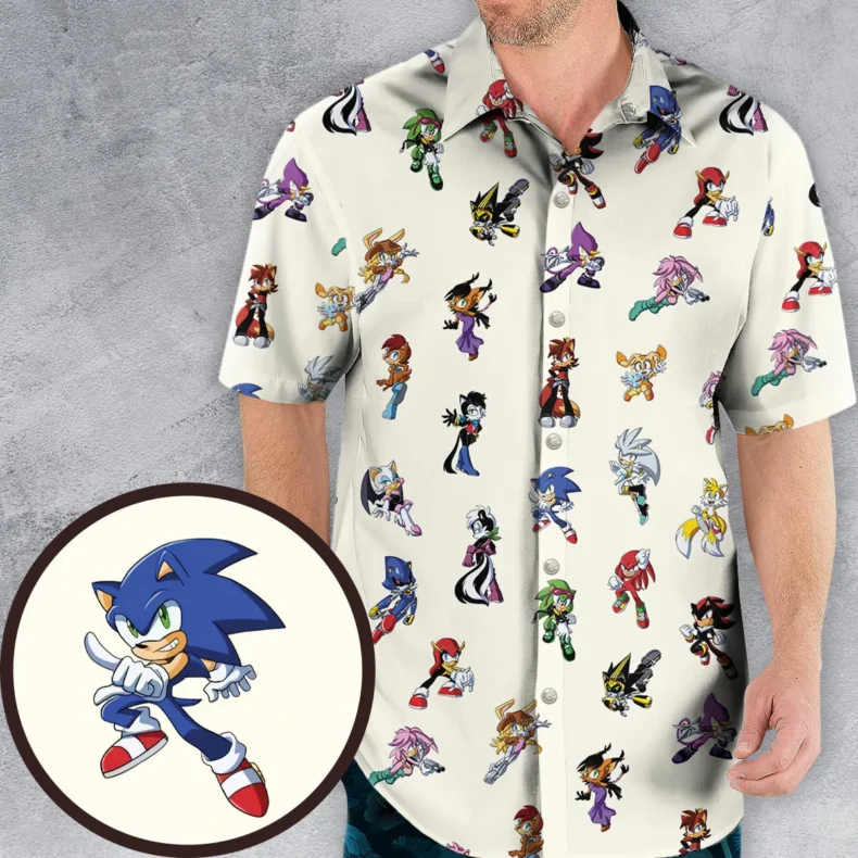 Sonic Characters Hawaiian Shirt