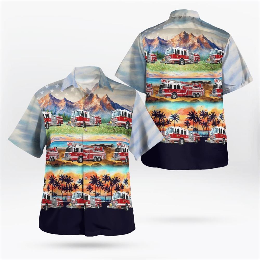 South Farmingdale Fire Department, Farmingdale, New York Fleet Hawaiian Shirt - Gifts For Firefighters In South Farmingdale, NY