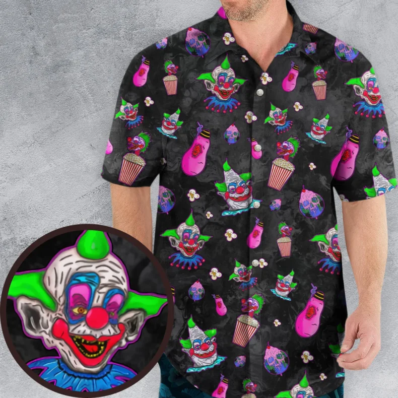 Space Horror Movie Killer Klowns Outer Hawaiian Shirt