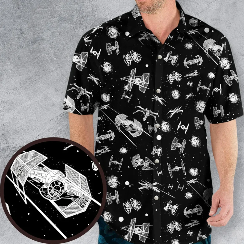 Space Ship Battle Star Wars Hawaiian Shirt