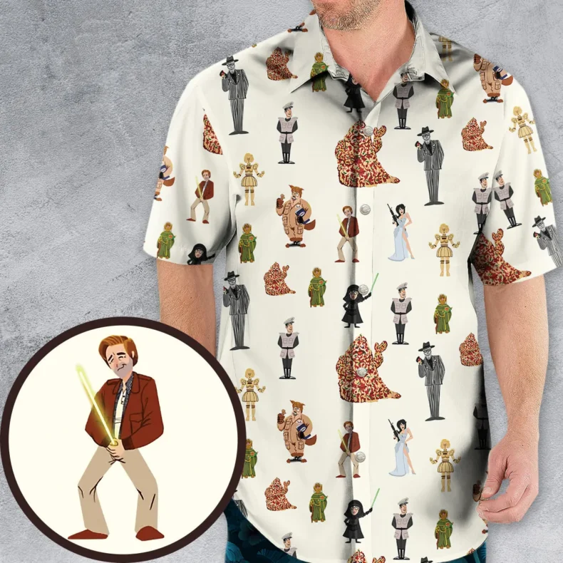 Spaceballs Characters Pattern Hawaiian Shirt