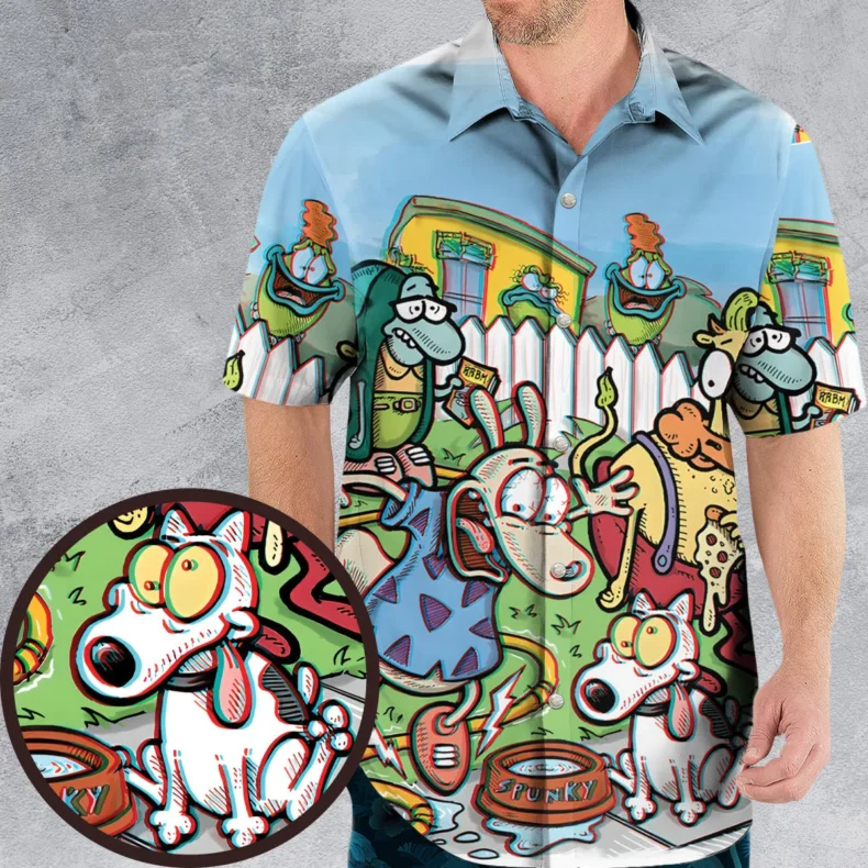 Spunky Style Rocko's Modern Life Hawaiian Shirt
