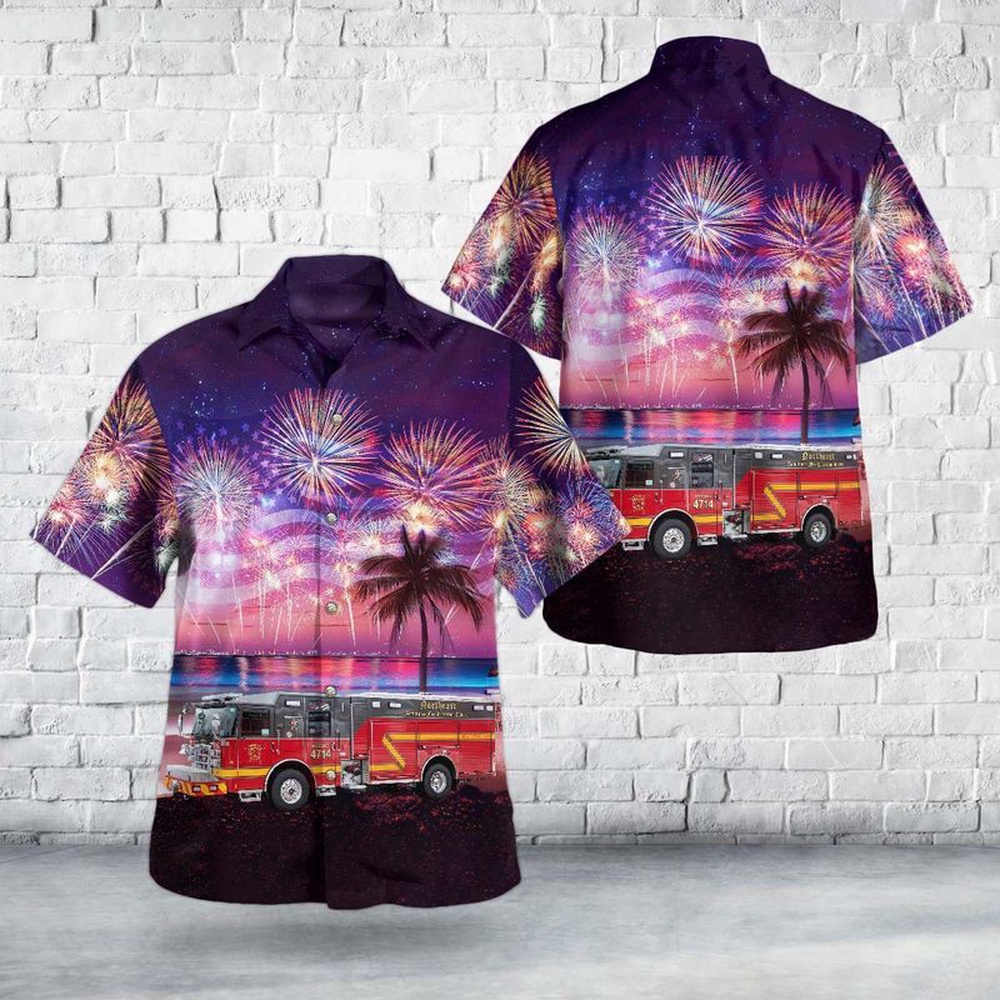 St. Louis, Missouri, Northeast Ambulance &amp Fire Protection District Hawaiian Shirt, 4th Of July Hawaiian Shirt, 4th Of July Shirt