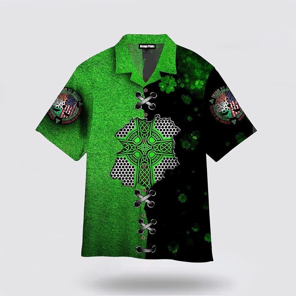 St Patrick's Day Hawaiian Shirt, Green Irish St Patrick Celtic Knot Hawaiian Shirt, St Patricks Day Shirts