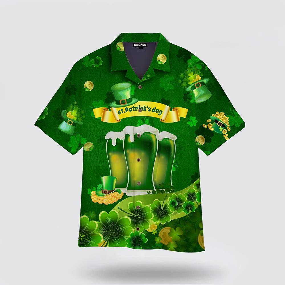 St Patrick's Day Hawaiian Shirt, Happy Beer St Patricks Day Hawaiian Shirt, St Patricks Day Shirts