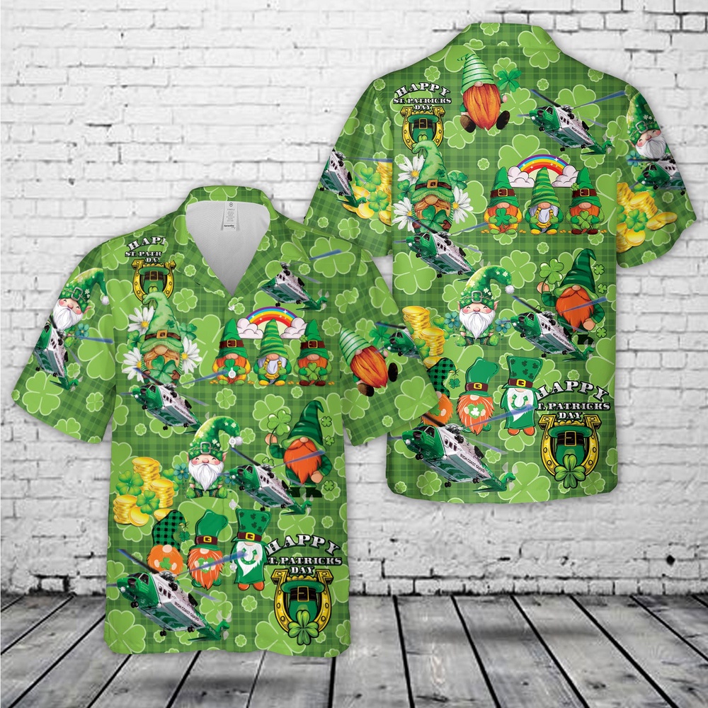 St Patricks Day Hawaiian Shirt, Irish Coast Guard St Patrick's Day Hawaiian Shirt