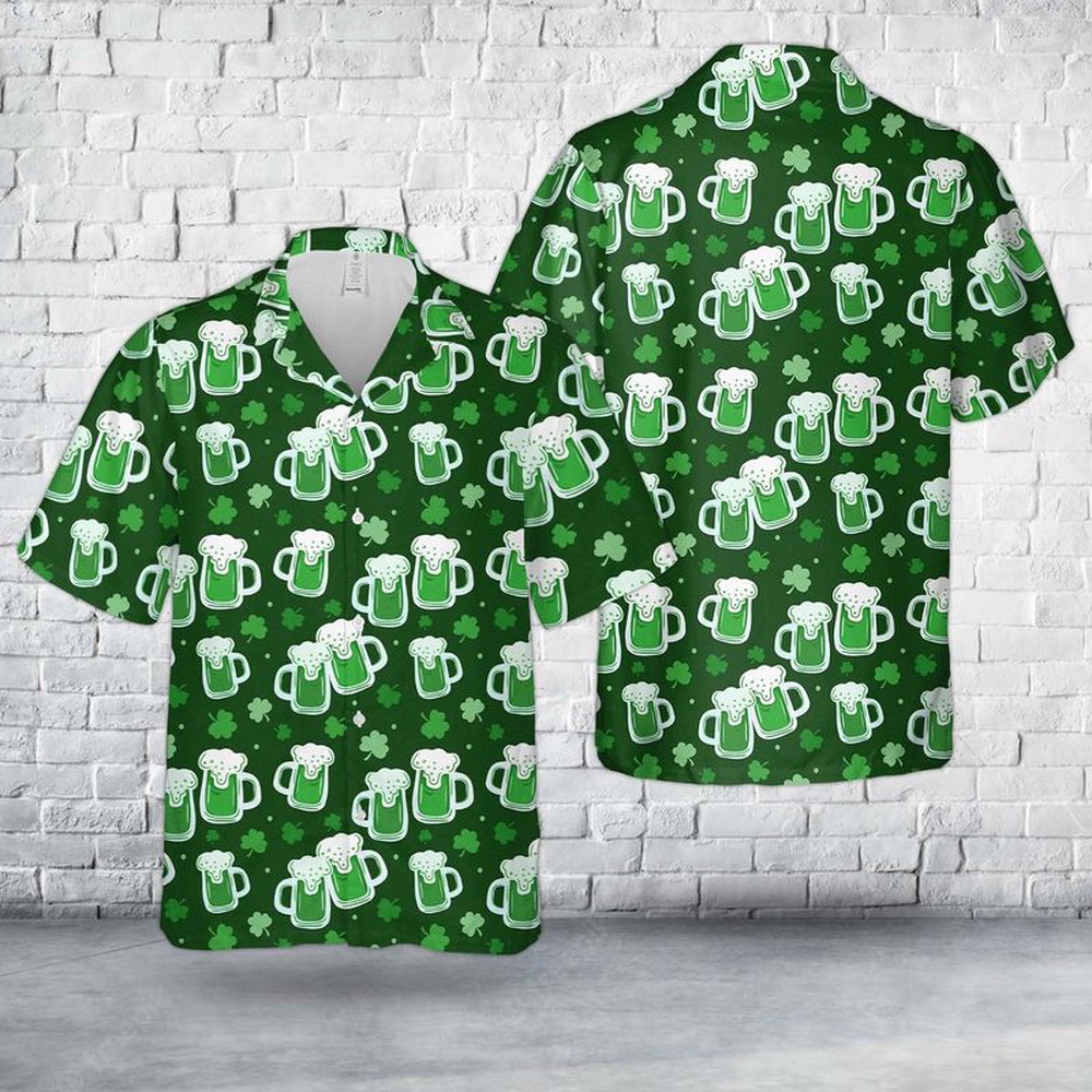 St Patricks Day Hawaiian Shirt, Irish St Patrick's Day Beer Hawaiian Shirts