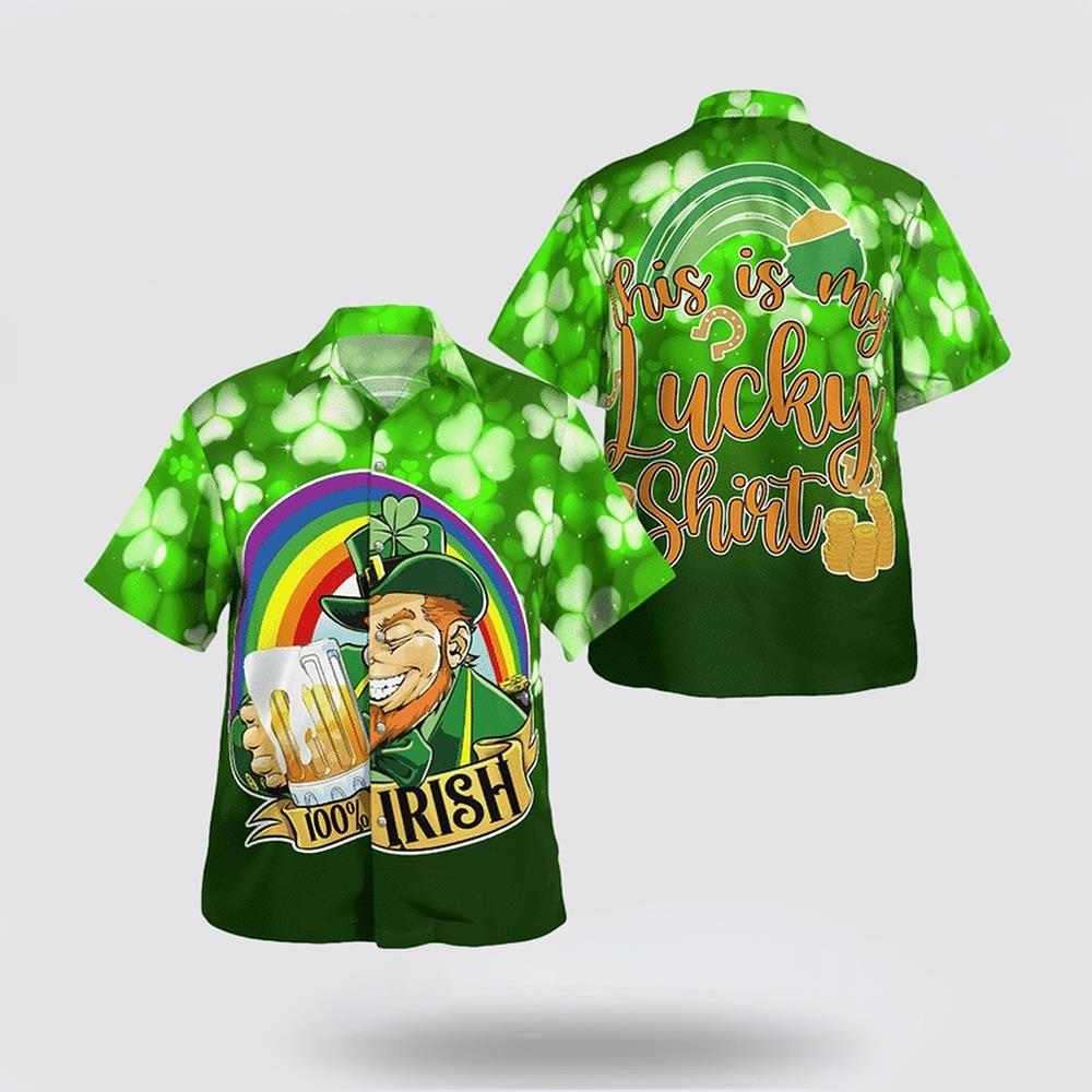 St Patrick's Day Hawaiian Shirt, This is My Lucky Happy Patricks Day Irish Hawaiian Shirt, St Patricks Day Shirts