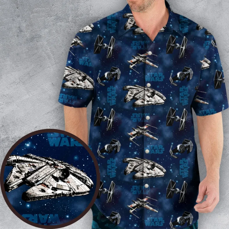 Star Wars Ships Pattern Hawaiian Shirt