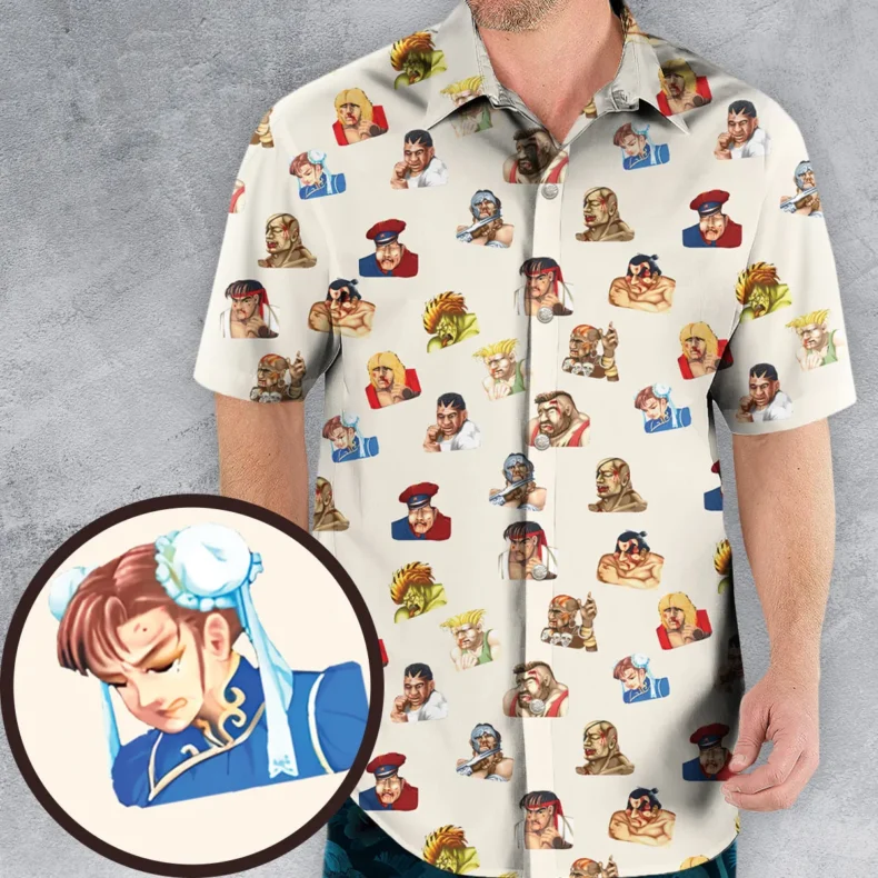 Street Fighter's Characters Take a Punch Hawaiian Shirt