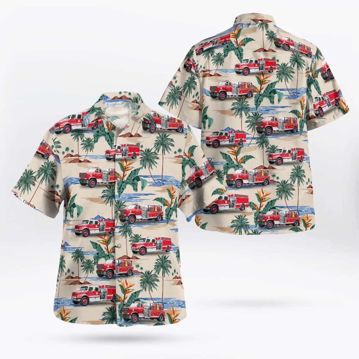 Stuyvesant, New York, Stuyvesant Fire Department Hawaiian Shirt - Gifts For Firefighters In Stuyvesant, NY