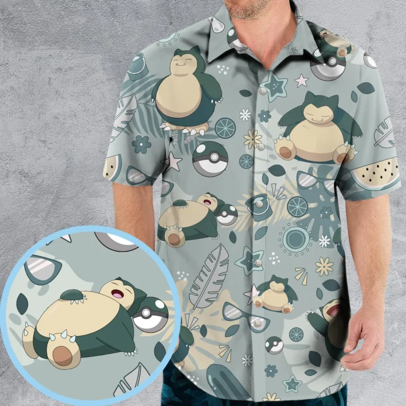 Summer Relax Snorlax Pokemon Hawaiian Shirt