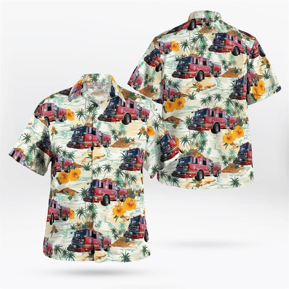 Syosset Fire Department Syosset, New York Hawaiian Shirt - Gifts For Firefighters In Syosset, NY