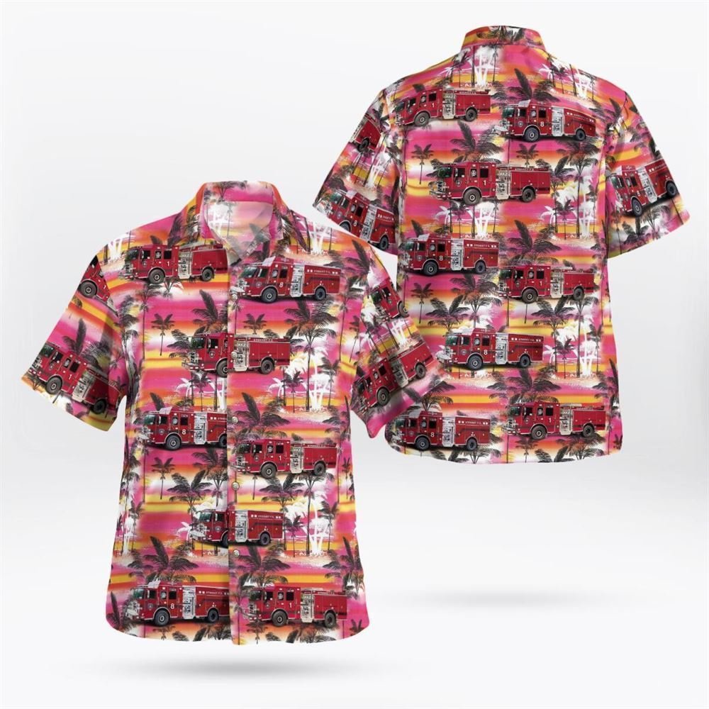 Syosset, New York, Syosset Fire District Hawaiian Shirt - Gifts For Firefighters In Syosset, NY