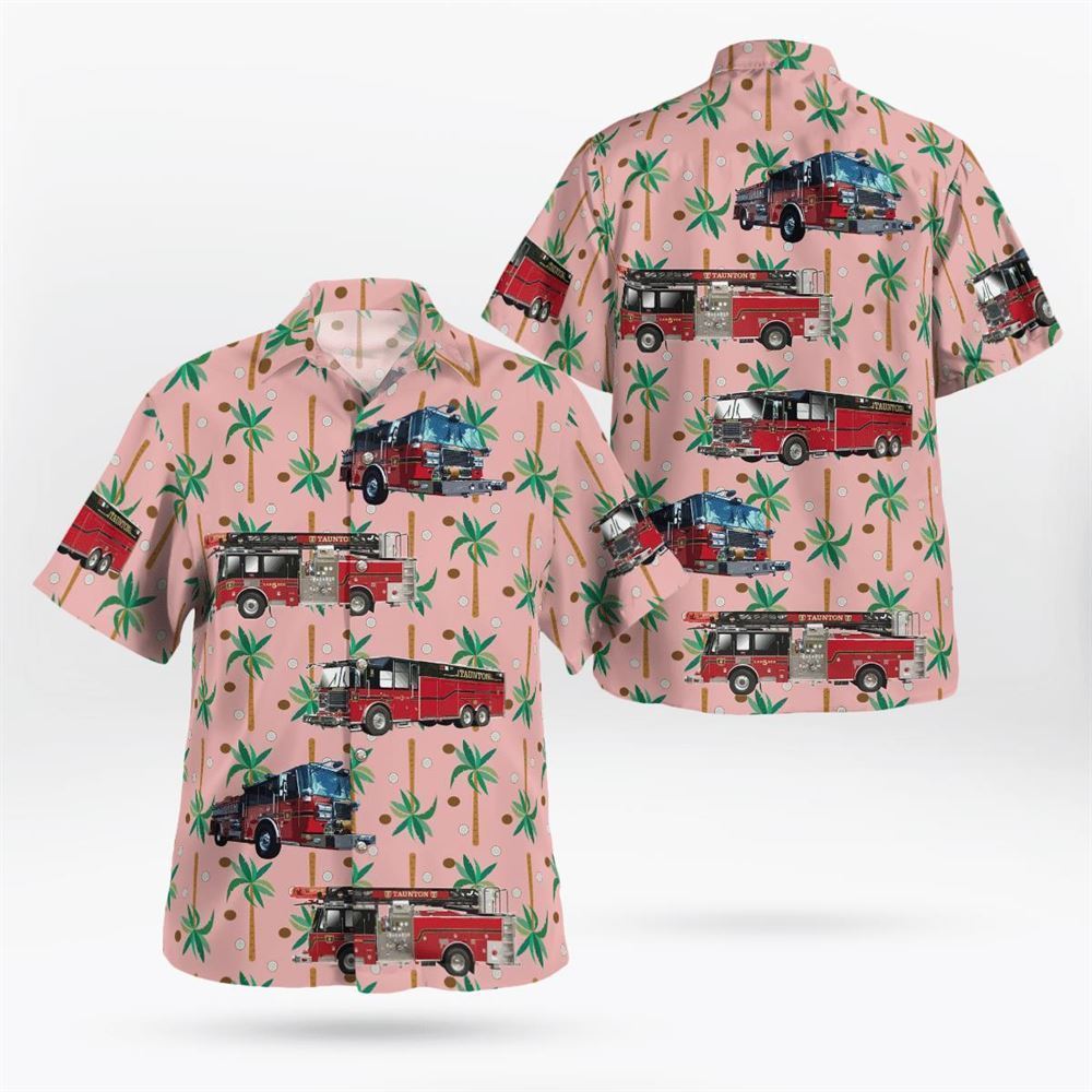 Syracuse, Onondaga County, New York, Taunton Fire Department Hawaiian Shirt - Gifts For Firefighters In Syracuse, NY